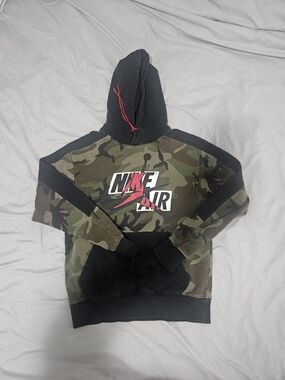 Nike Air Camo Pullover Hoodie - Black & Olive Camo